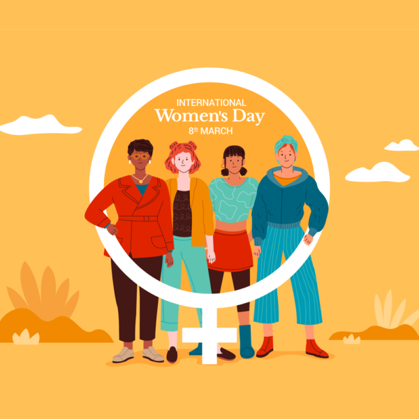 flat international women's day background